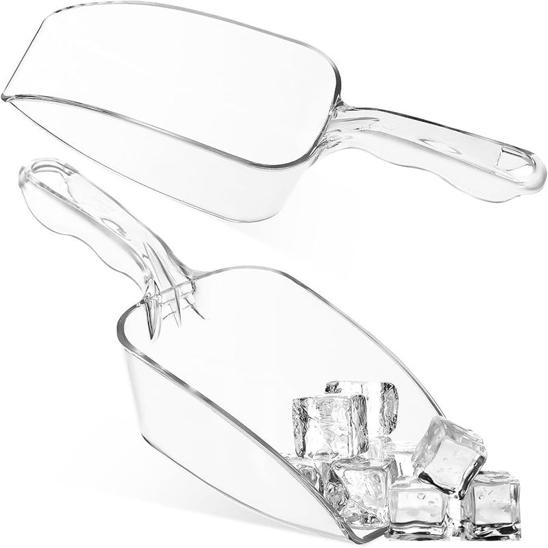 Plastic Ice Cube Scoop and Dog Food Scoop 2pcs Set for Freezer and Pet Food - Image 1